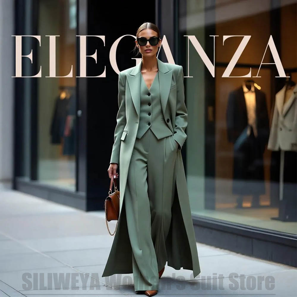 Women Formal Wear Blazer Set - طقم بدلة نسائية أنيق من ثلاث
