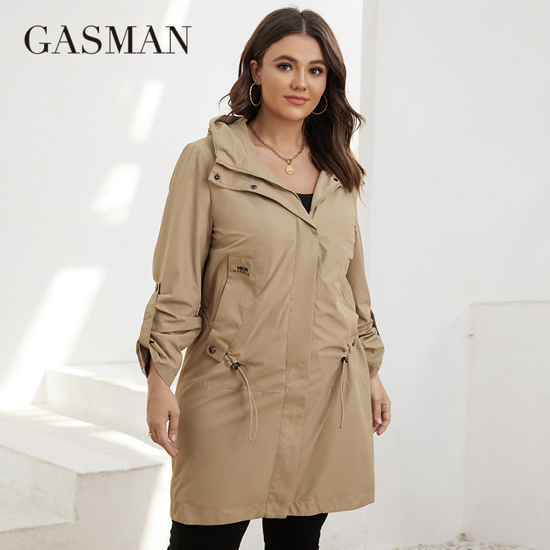 Trench Coat Formal - GASMAN الخريف خندق معطف حجم كبير