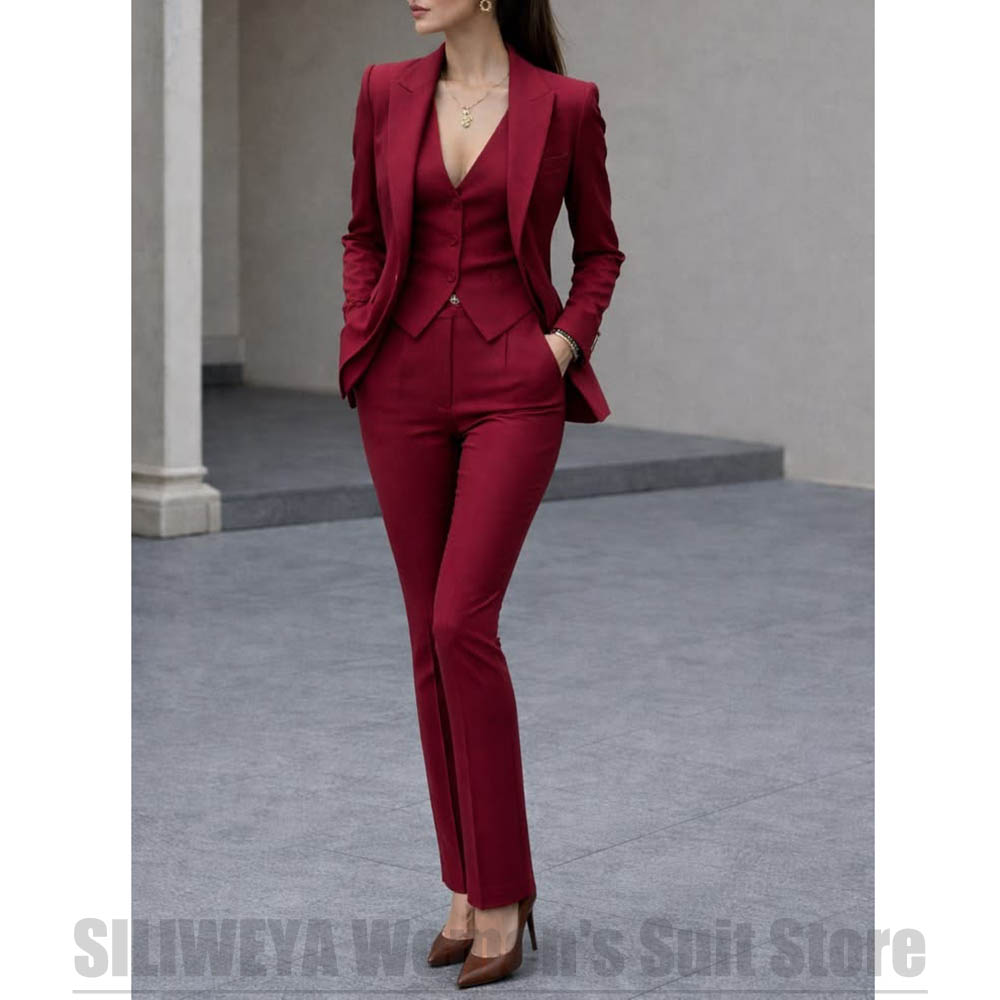 Women Formal Wear Blazers - طقم بدلة نسائية من 3 قطع: