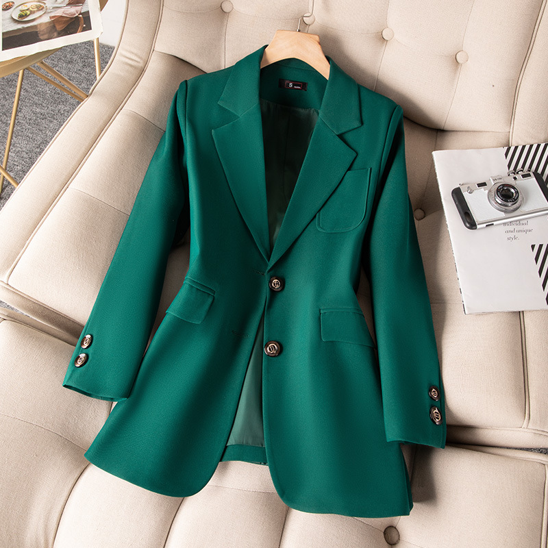 Women Formal Wear Blazers - أزرق أسود أخضر المرأة معطف السترة