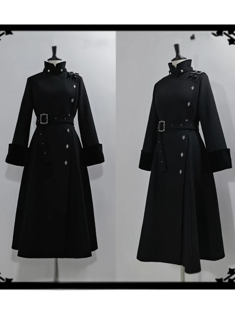 2025 الشتاء القوطية مربوط سليم - مراجعة Trench Coat Formal وسعره
