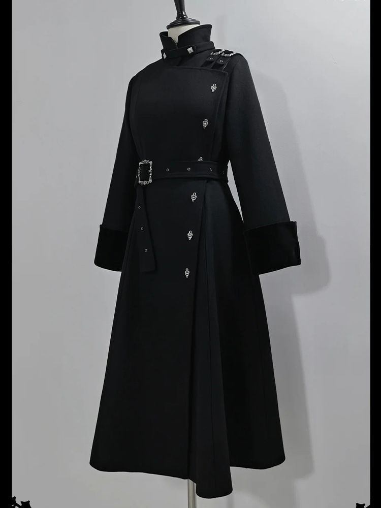 2025 الشتاء القوطية مربوط سليم - مراجعة Trench Coat Formal وسعره