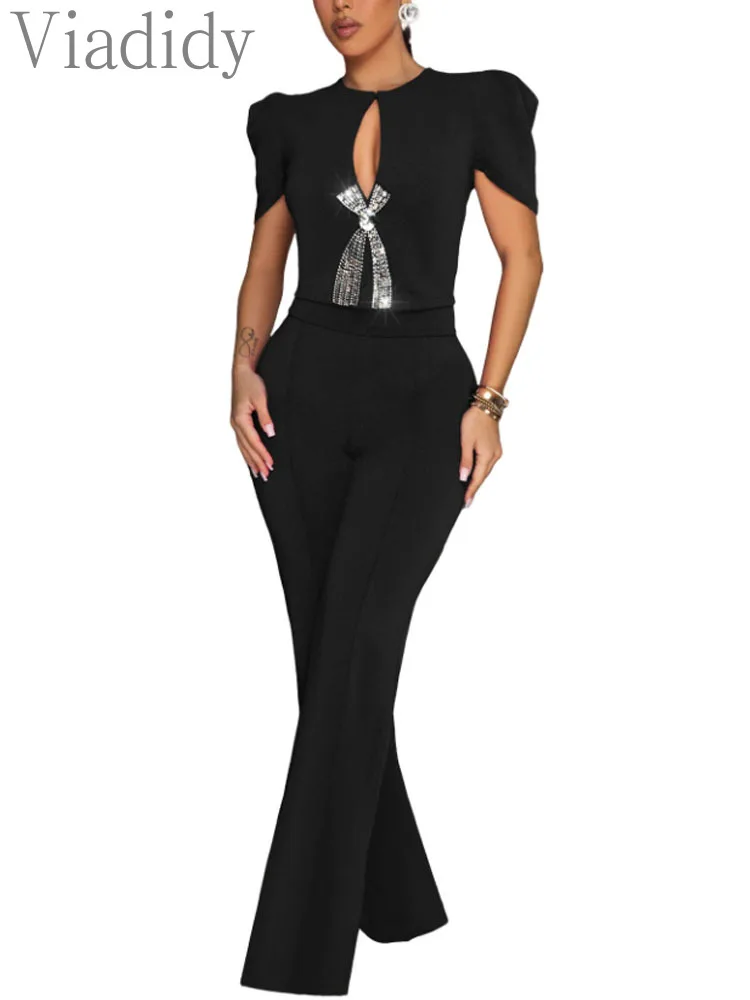 بدلة نسائية رسمية للسهرات بلون - مراجعة Women'S Formal Jumpsuit Evening Wear وسعره