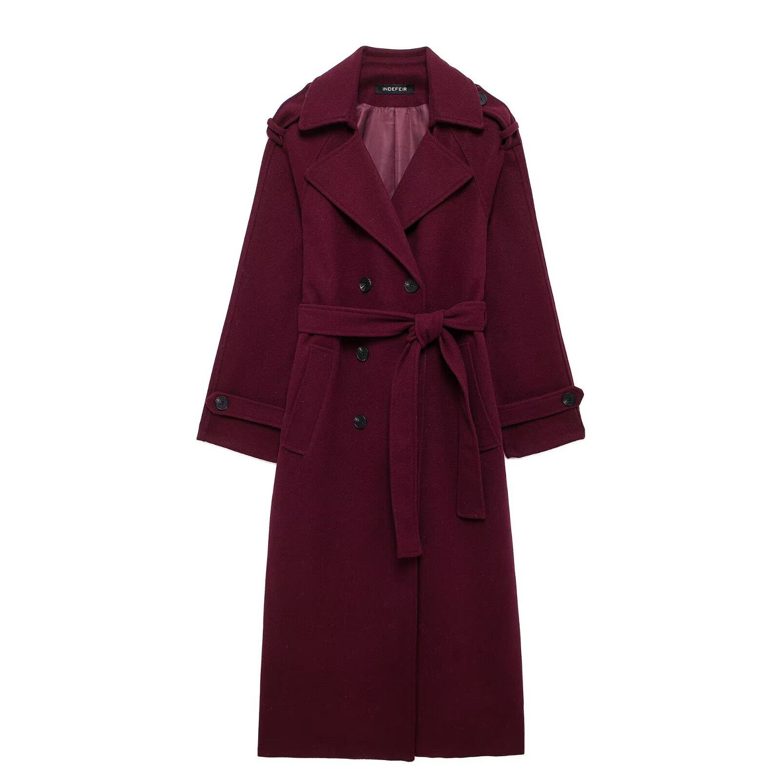 معطف ترنش نسائي أسود عصري بقصة - مراجعة Trench Coat Formal وسعره