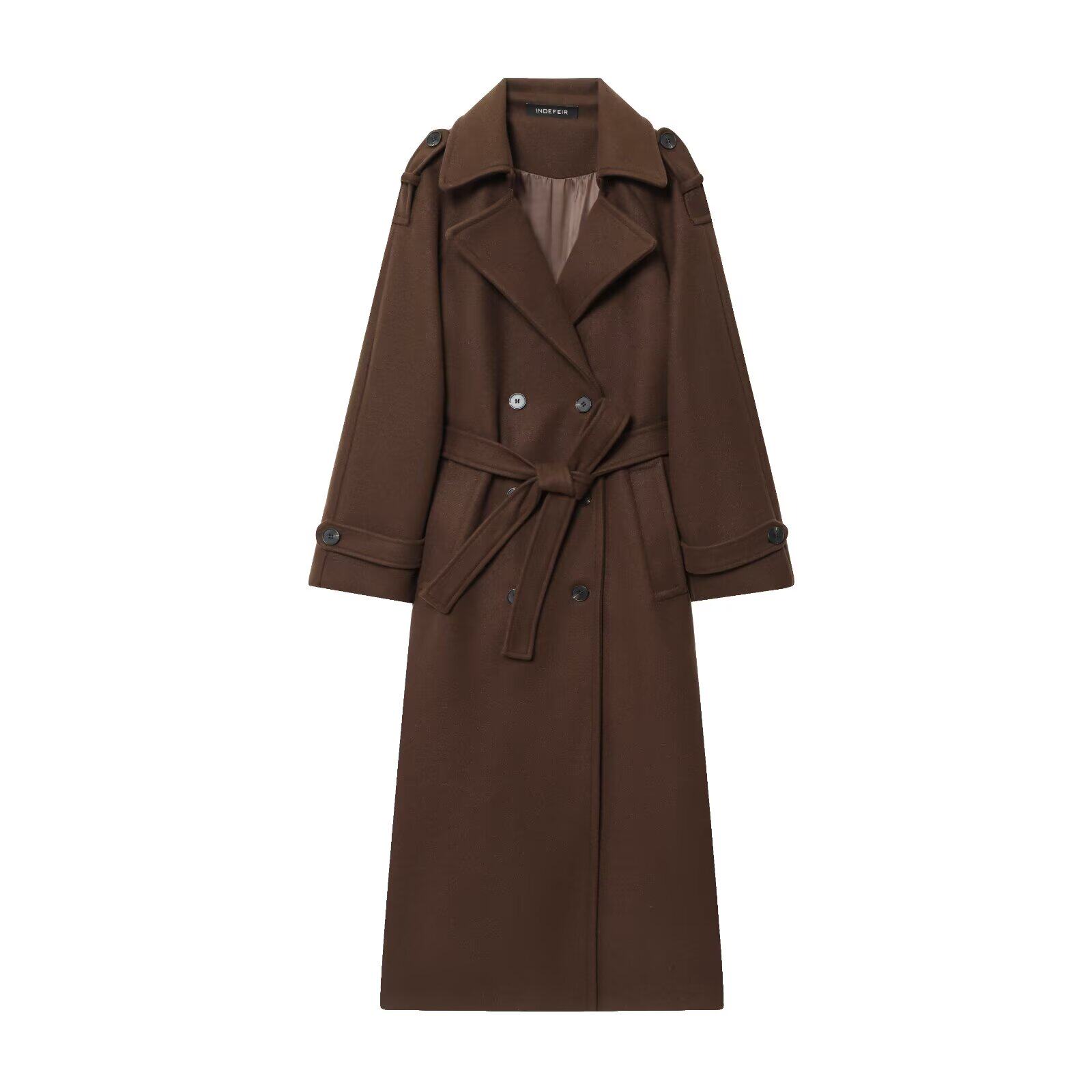 معطف ترنش نسائي أسود عصري بقصة - مراجعة Trench Coat Formal وسعره