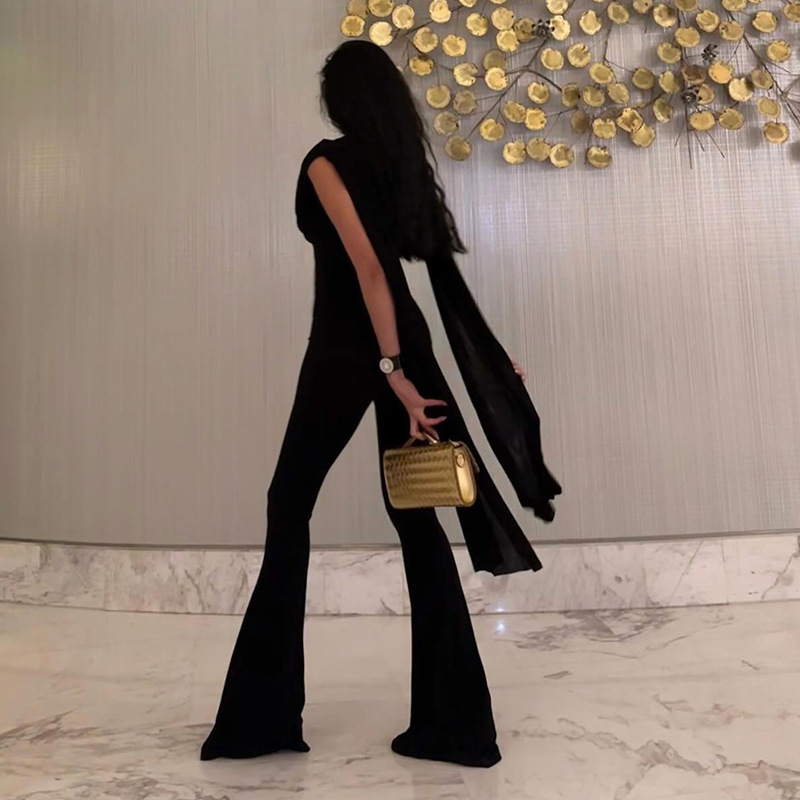 بدلة نسائية سوداء مثيرة بدون أ - مراجعة Women'S Formal Jumpsuit Evening Wear وسعره