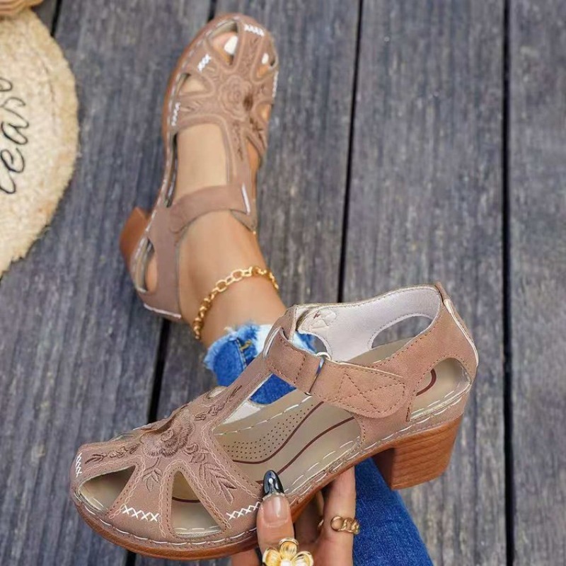 صنادل نسائية بكعب متوسط الارتف - مراجعة Formal Women Daily Wear Footwear وسعره
