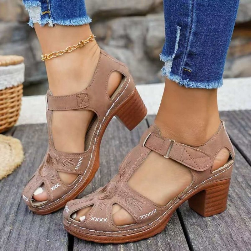 صنادل نسائية بكعب متوسط الارتف - مراجعة Formal Women Daily Wear Footwear وسعره