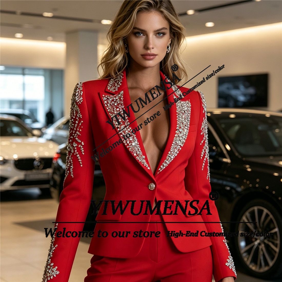 بدلات نسائية فاخرة من قطعتين م - مراجعة Women Formal Wear Blazers وسعره
