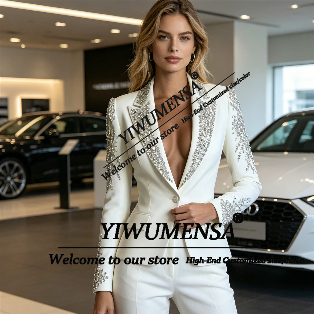 بدلات نسائية فاخرة من قطعتين م - مراجعة Women Formal Wear Blazers وسعره