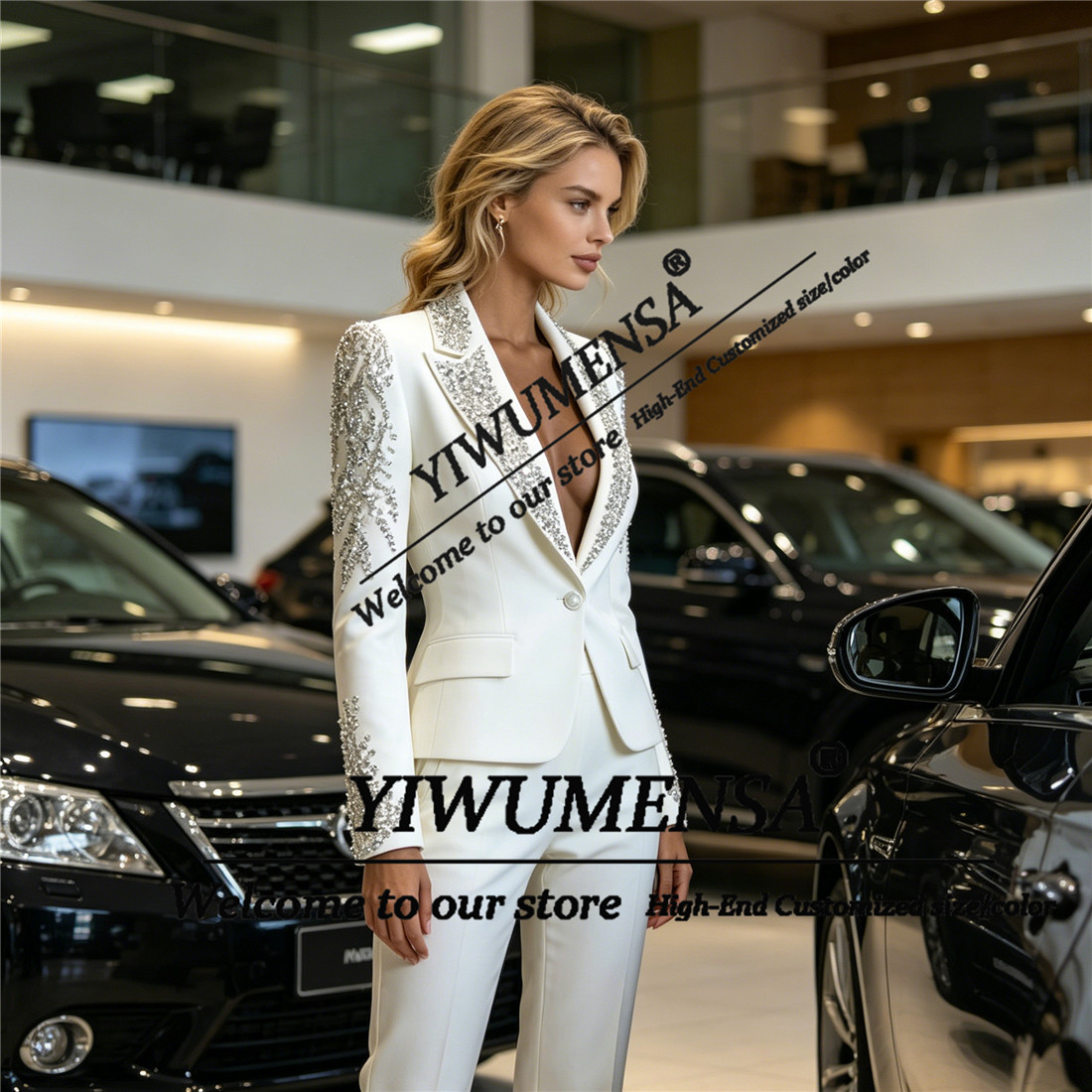بدلات نسائية فاخرة من قطعتين م - مراجعة Women Formal Wear Blazers وسعره