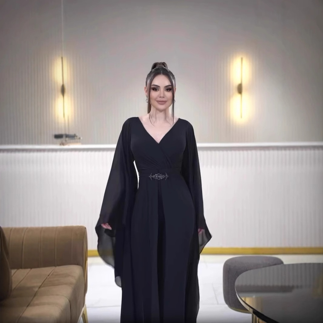 بدلة قفز نسائية سوداء عربية لل - مراجعة Women'S Formal Jumpsuit Evening Wear وسعره