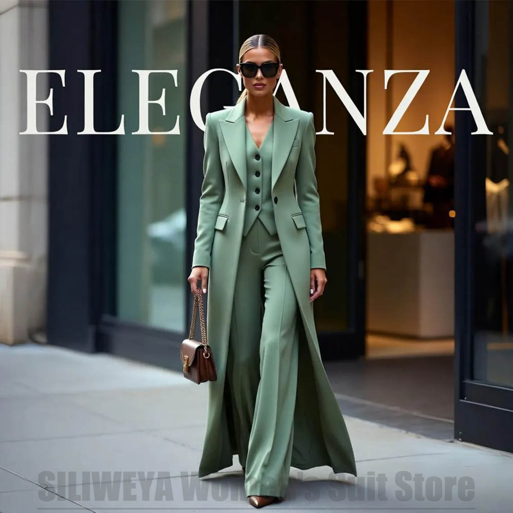طقم بدلة نسائية أنيق من ثلاث ق - مراجعة Women Formal Wear Blazer Set وسعره
