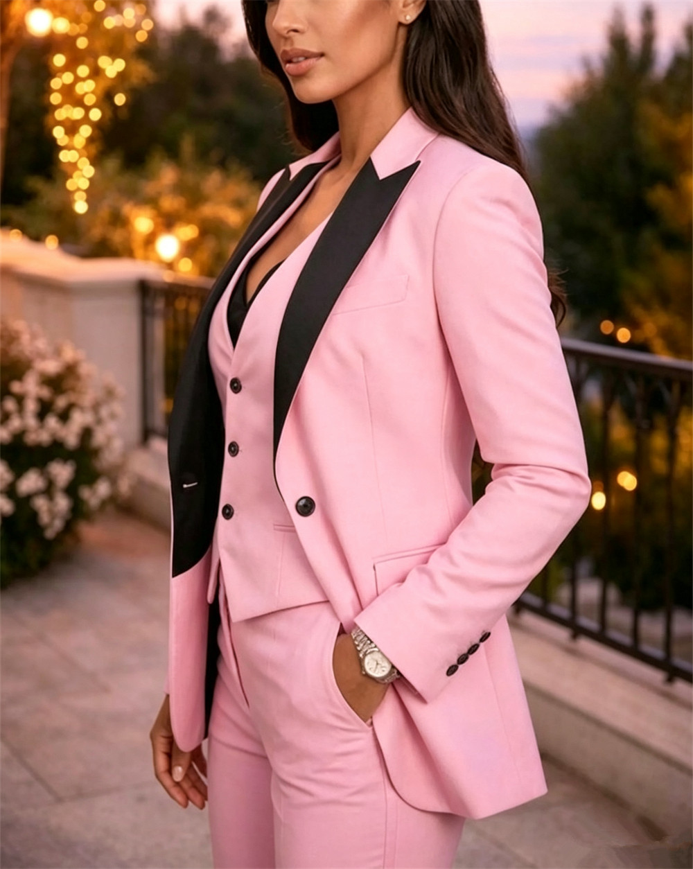 بدلات نسائية أنيقة وردية اللون - مراجعة Women Formal Wear Tailor وسعره