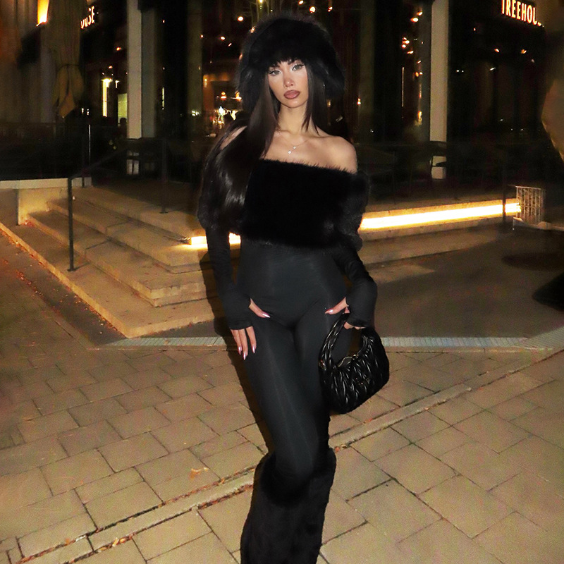 بذلة نسائية فاخرة من الفرو مثي - مراجعة Women'S Formal Jumpsuit Evening Wear وسعره