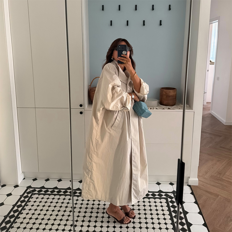 معطف ترنش نسائي طويل كبير الحج - مراجعة Trench Coat Formal وسعره