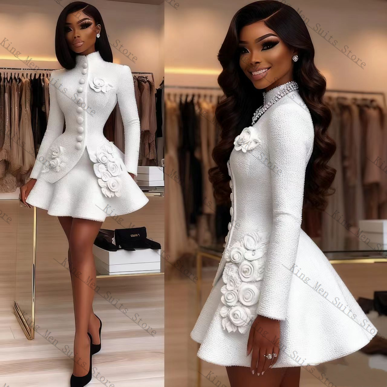 الفاخرة الأبيض المرأة البدلة م - مراجعة Women Luxury Formal Wear وسعره