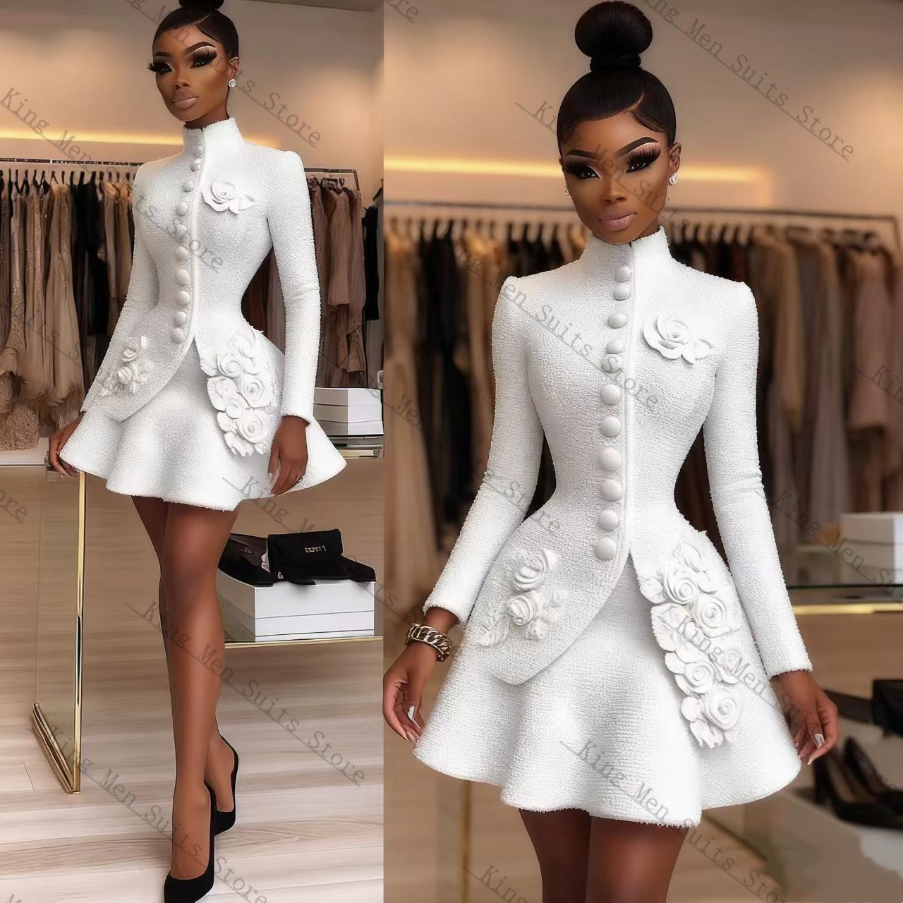 الفاخرة الأبيض المرأة البدلة م - مراجعة Women Luxury Formal Wear وسعره