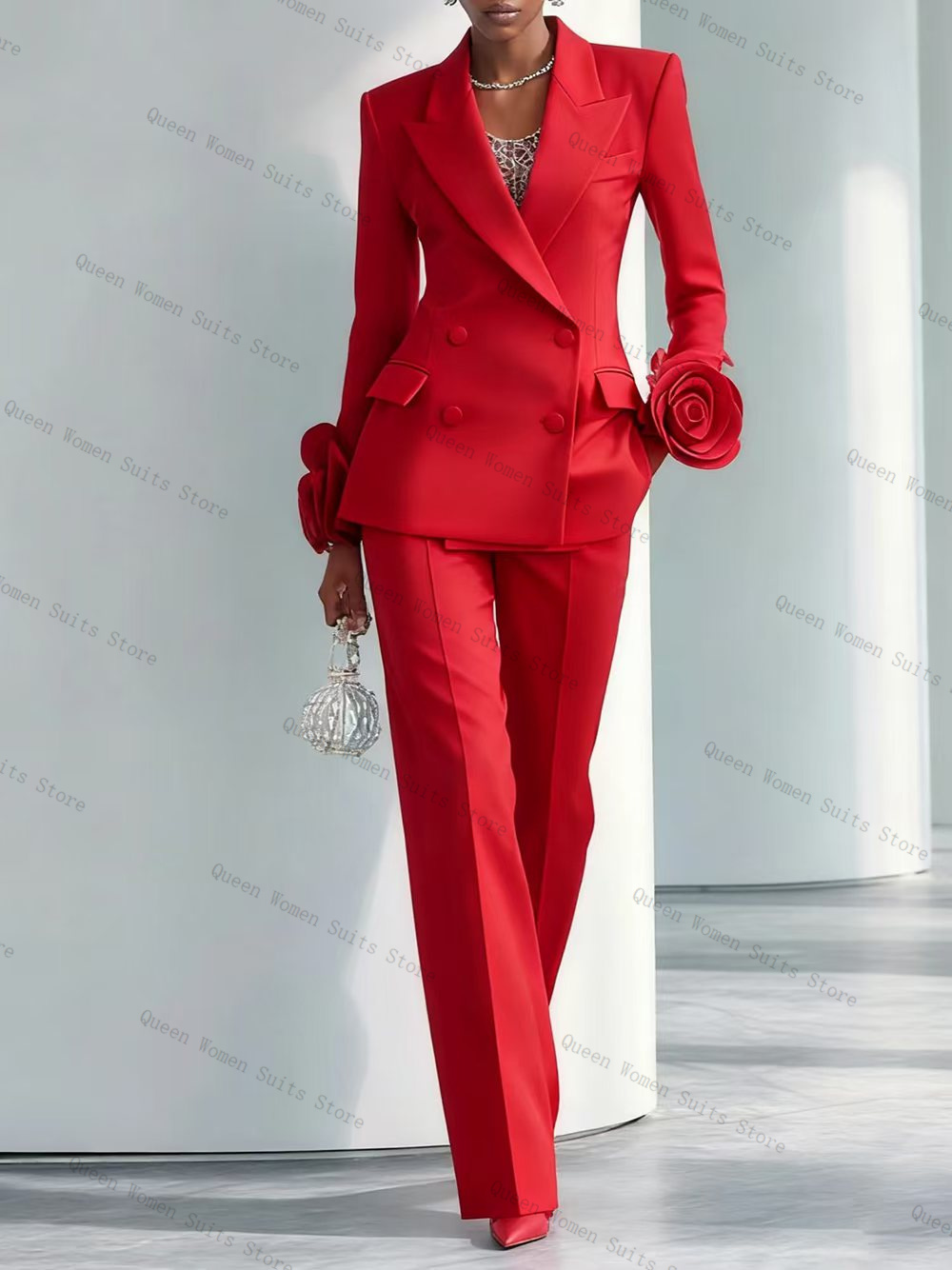 الفاخرة الأحمر المرأة البدلة م - مراجعة Women Luxury Formal Wear وسعره