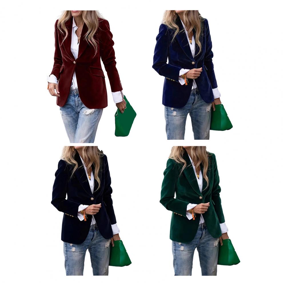 بليزر نسائي مخملي كبير الحجم ب - مراجعة Women Formal Wear Blazers وسعره