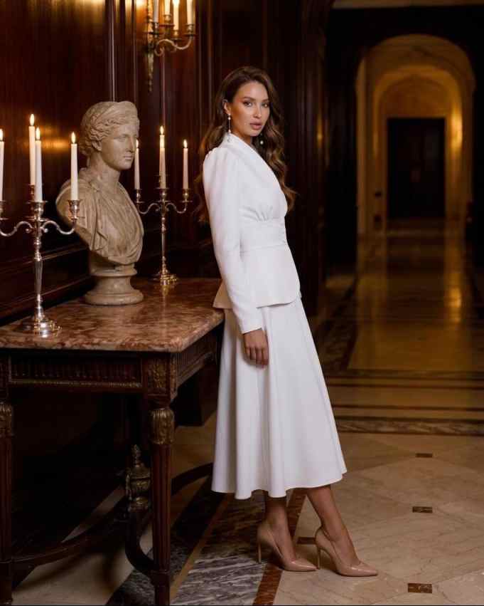 طقم بدلة نسائية أنيق من قطعتين - مراجعة Women Formal Wear Blazer Set وسعره
