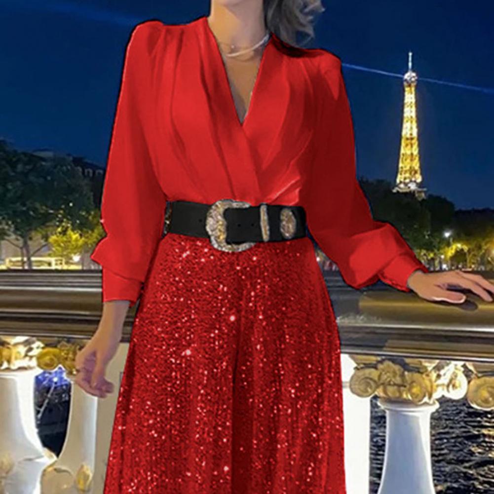 جمبسوت نسائي واسع الساقين للسه - مراجعة Women'S Formal Jumpsuit Evening Wear وسعره