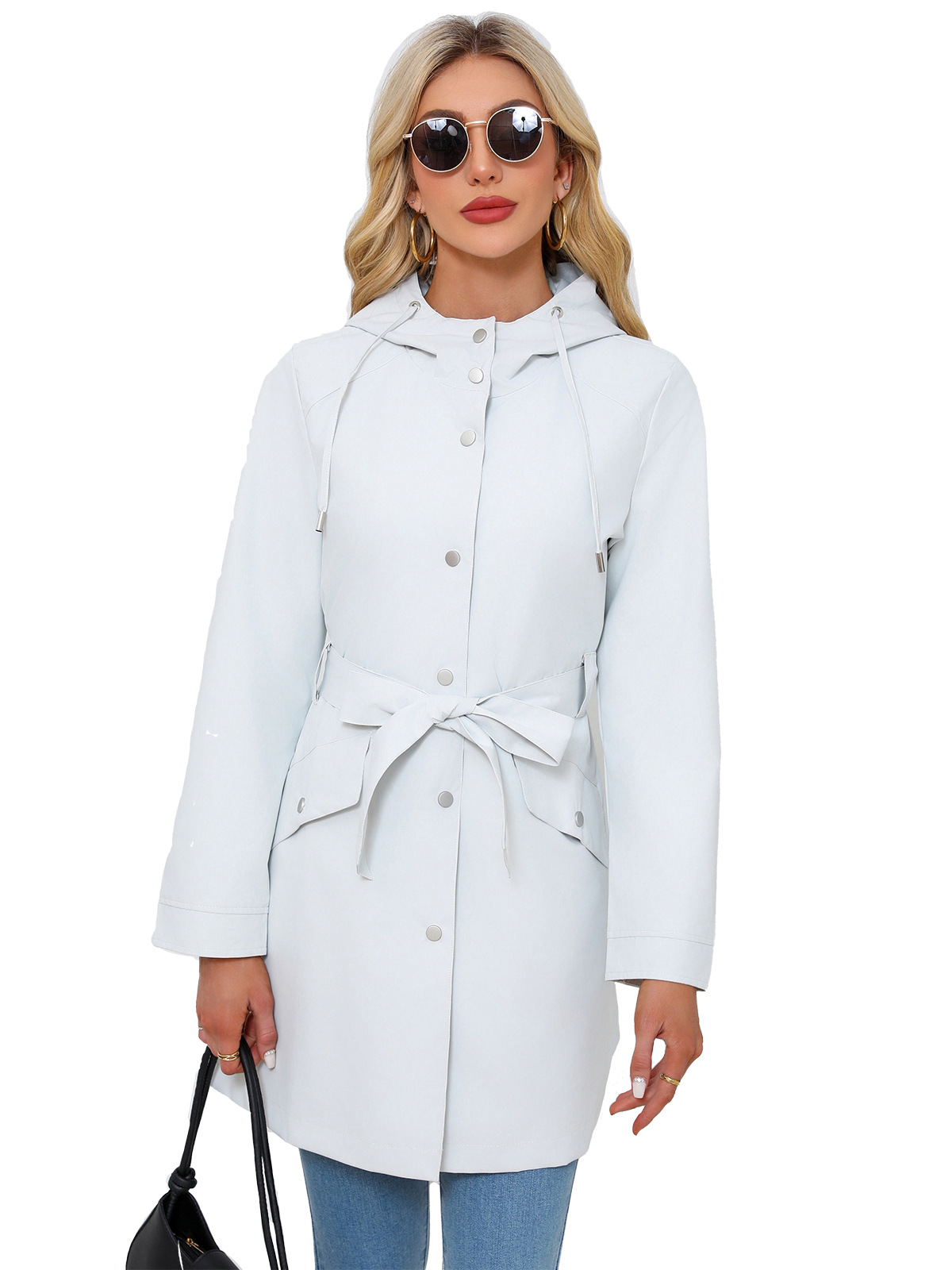 جاكيت نسائي طارد للماء بغطاء ر - مراجعة Trench Coat Formal وسعره