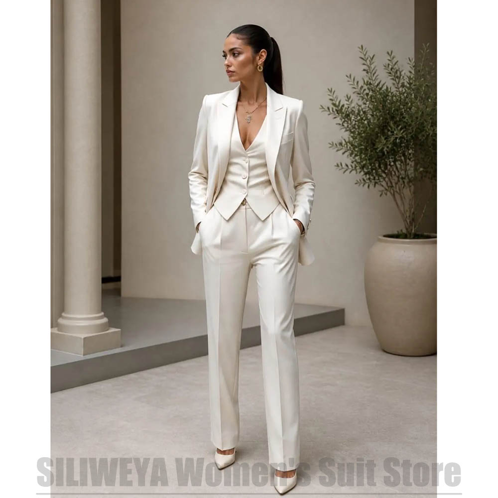 طقم بدلة نسائية من 3 قطع: بليز - مراجعة Women Formal Wear Blazers وسعره