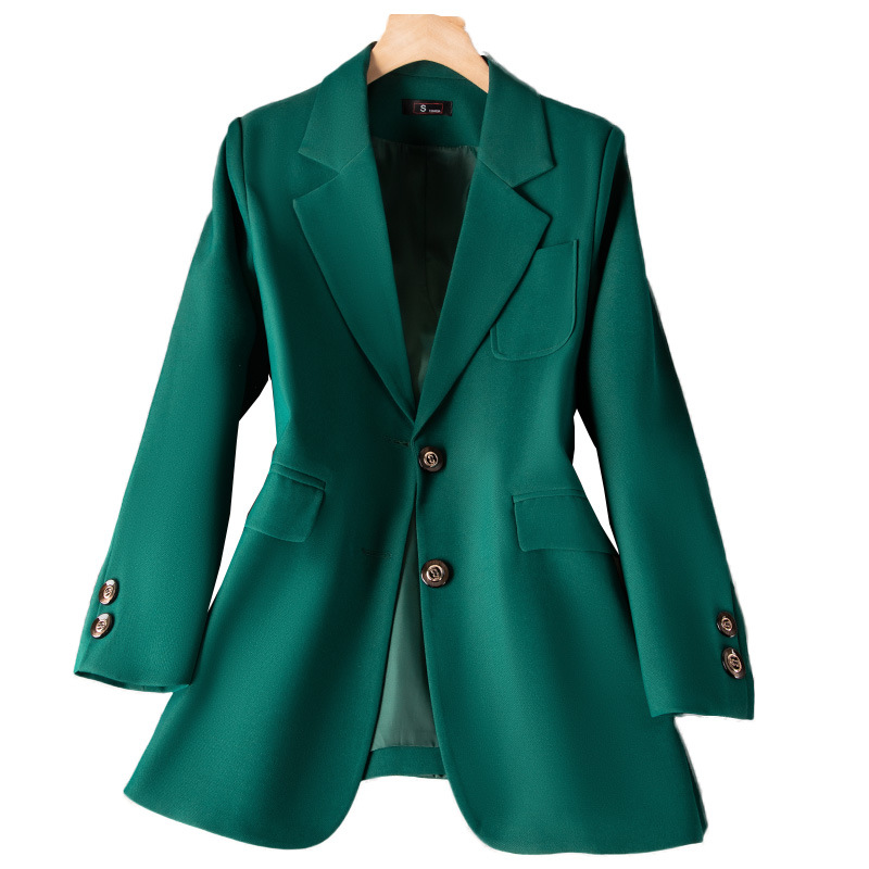 أزرق أسود أخضر المرأة معطف الس - مراجعة Women Formal Wear Blazers وسعره